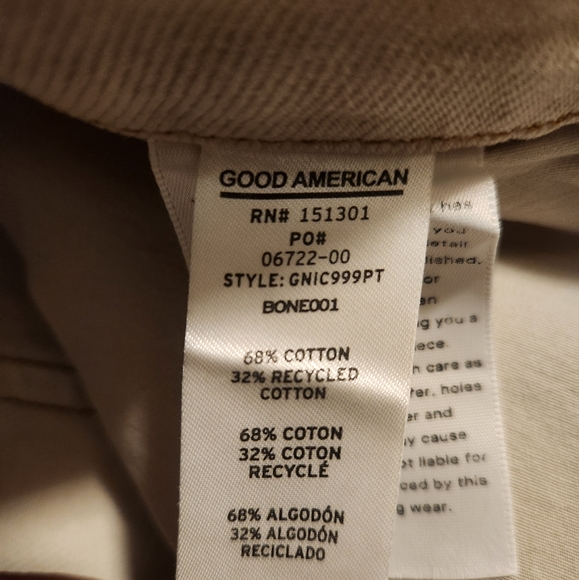 NEW Good American Good 90's Icon Straight Jeans Bone001 Women Plus Size 16 Beige - Picture 9 of 9